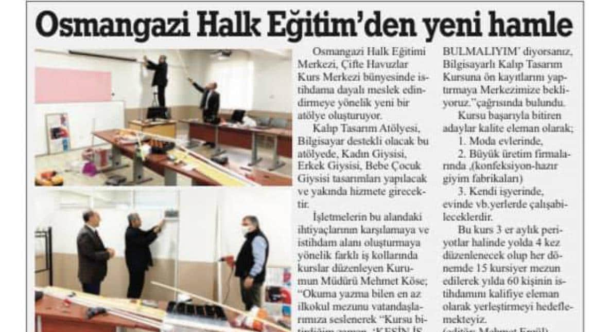Yeni Marmara Gazetesi haber sayfasında faaliyetlerimize yer vermiş...